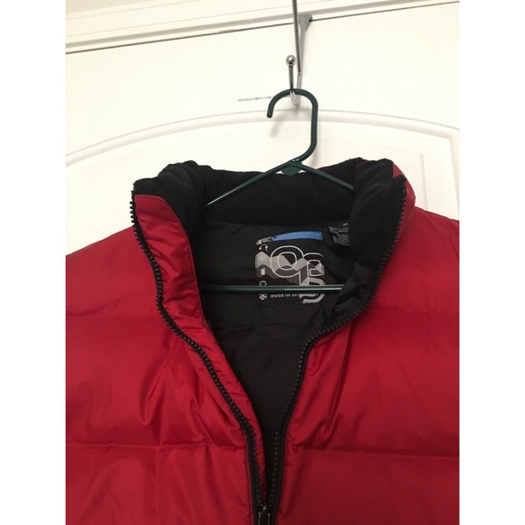 Op Men's Burgundy Athletic Full Zip Puffer Vest Jacket Lined Size XL - Picture 3 of 11